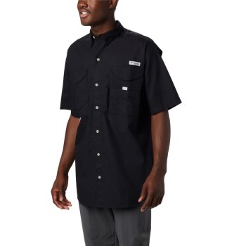 Columbia PFG Bonehead Short Sleeve Big, Camisa Negros Para Hombre | 596170-KZV